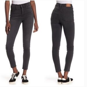 MADEWELL 9" Mid-Rise Skinny Jeans In Washed Black